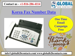 Korea Fax Number Data