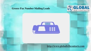 Greece Fax Number Mailing Leads