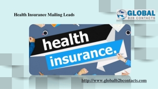 Health Insurance Mailing Leads