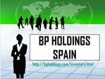 BP HOLDINGS SPAIN: Privatanleger - friendfeed