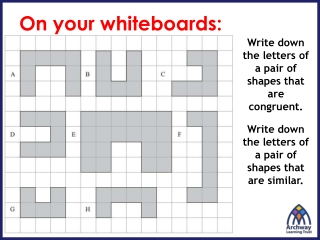 On your whiteboards: