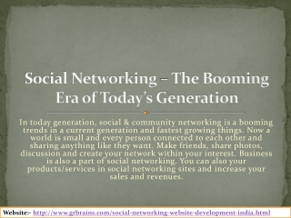 Social Networking – The Booming Era of Today’s Generation
