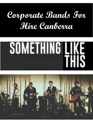 Corporate Bands For Hire Canberra