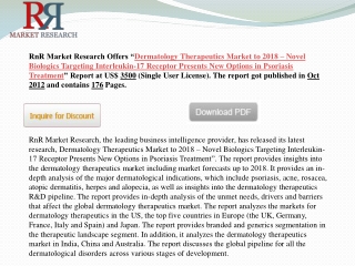 Dermatology Therapeutics Market Industry Forecast to 2018 –