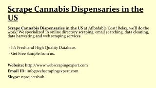 Scrape Cannabis Dispensaries in the US