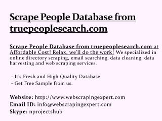 Scrape People Database from truepeoplesearch.com