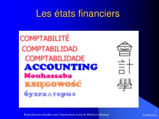 Les états financiers