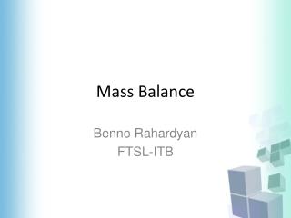 Mass Balance