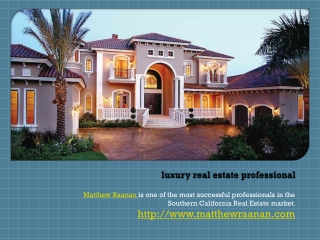 luxury real estate professional