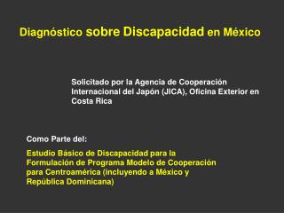 Diagnóstico sobre Discapacidad en México