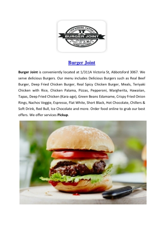 15% Off - Burger Joint-Abbotsford