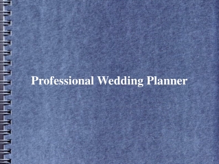 Professional Wedding Planner