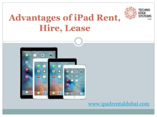 iPad Rental | iPad Hire Dubai | Macbook Pro UAE
