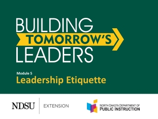 Leadership Etiquette