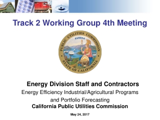 Track 2 Working Group 4th Meeting