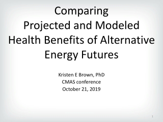 Comparing Projected and Modeled Health Benefits of Alternative Energy Futures