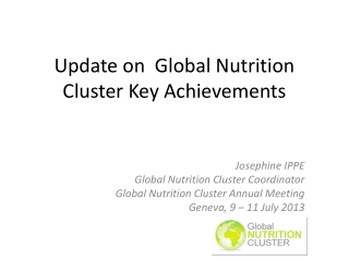 Update on Global Nutrition Cluster Key Achievements