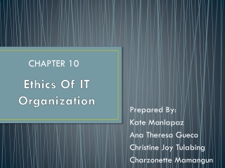 Ethics Of IT Organization