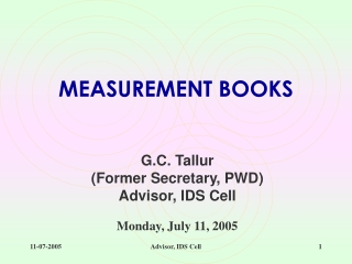 MEASUREMENT BOOKS