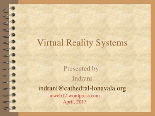 Virtual Reality Systems