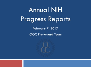February 7, 2017 OGC Pre-Award Team