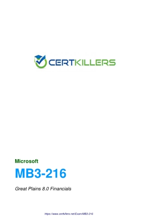 MB3-216 vce exam collection { cheat sheet }