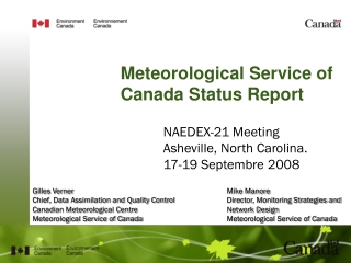 Meteorological Service of Canada Status Report