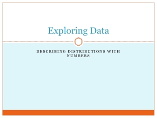 Exploring Data