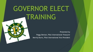 GOVERNOR ELECT TRAINING