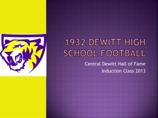 1932 DeWitt high school football