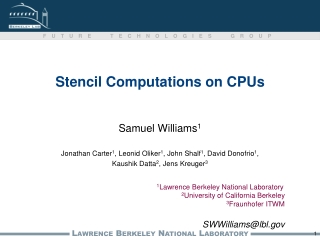Stencil Computations on CPUs