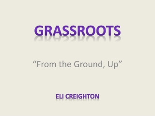 “From the Ground, Up”