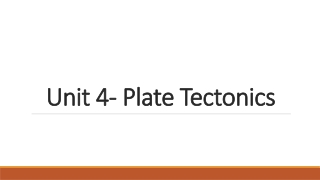 Unit 4- Plate Tectonics
