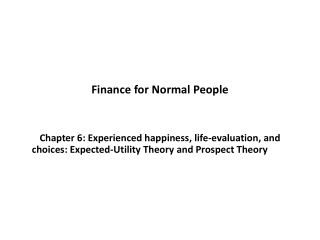 Finance for Normal People