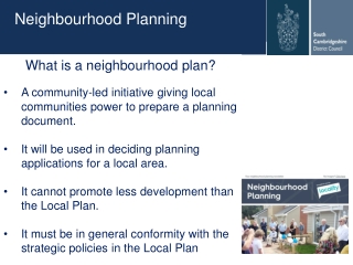 What is a neighbourhood plan?