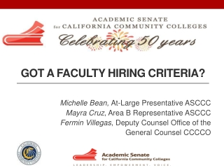 Got a faculty hiring criteria?