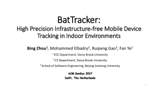 BatTracker: High Precision Infrastructure-free Mobile Device Tracking in Indoor Environments