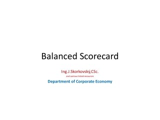 Balanced Scorecard