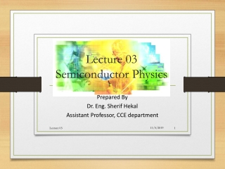 Lecture 03 Semiconductor Physics