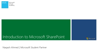 Introduction to Microsoft SharePoint