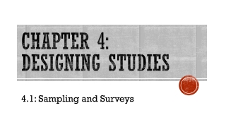 Chapter 4: Designing Studies