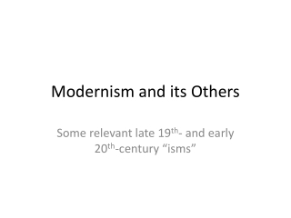 Modernism and its Others