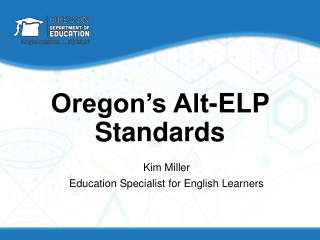 Oregon’s Alt-ELP Standards