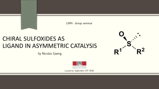 Chiral sulfoxides as ligand in asymmetric catalysis