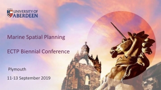 Marine Spatial Planning ECTP Biennial Conference