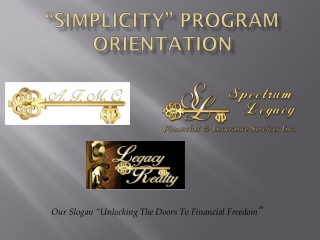 “Simplicity” Program ORIENTATION