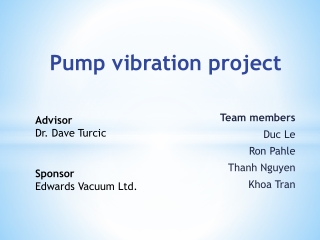 Pump vibration project