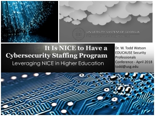 It Is NICE to Have a Cybersecurity Staffing Program
