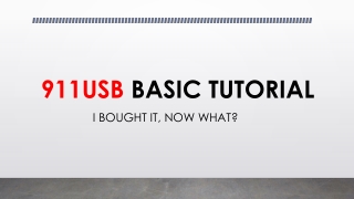 911USB BASIC TUTORIAL