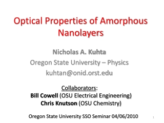 Optical Properties of Amorphous Nanolayers